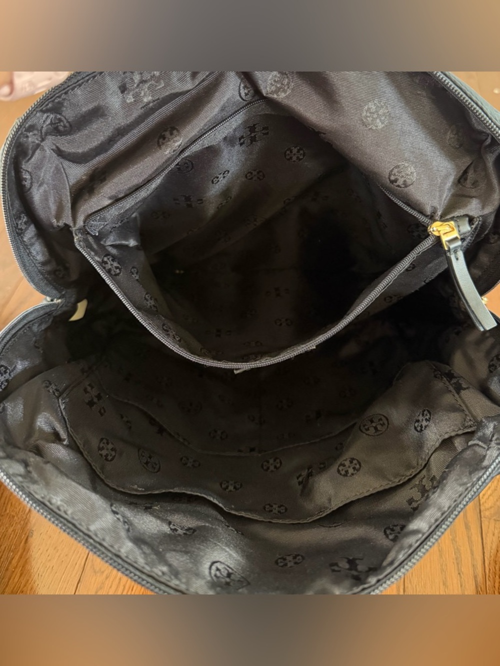 Tory Burch Backpack Black Nylon | Lightweight Everyday / Travel / Diaper Bag - Picture 5 of 9